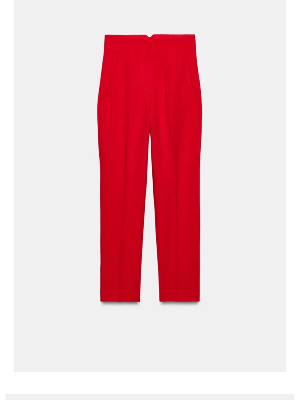 Zara High Waisted, slim fit, ankle length red pants